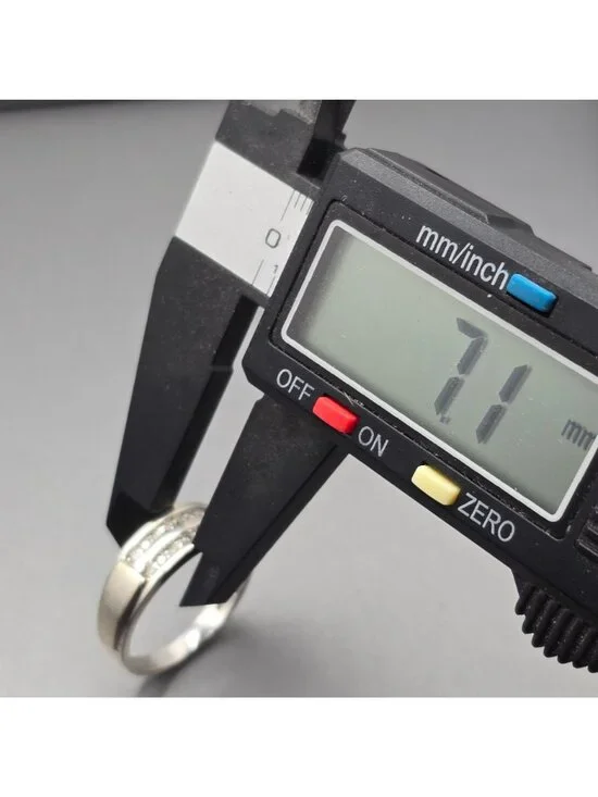 10k White Gold Natural Diamond Channel Set Band Ring Size 10.25 Signed NDI 4.05g - Picture 10 of 16